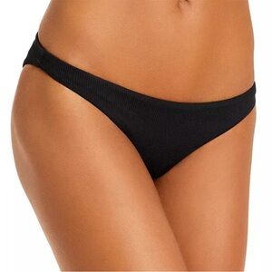 NWT L*Space Camacho black ribbed bikini bottom S
